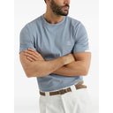 Tricou BRUNELLO CUCINELLI, Classic Design, White Logo, Blue