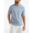 Tricou BRUNELLO CUCINELLI, Classic Design, White Logo, Blue