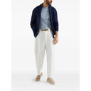 Tricou BRUNELLO CUCINELLI, Classic Design, White Logo, Blue