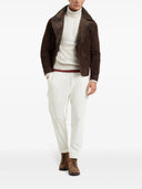 Tricou BRUNELLO CUCINELLI, White Logo Print, Deep Red