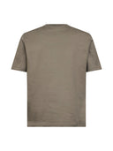 Tricou BRUNELLO CUCINELLI, Logo Embroidered, Simple, Kaki