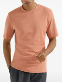 Tricou BRUNELLO CUCINELLI, Logo Embroidered, Simple, Peach