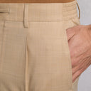 PANTALONI STEFANO RICCI , Logo Insert, Wool, Light Beige