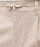 Pantaloni STEFANO RICCI, Beige wool and silk pants