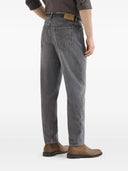Jeans BRUNELLO CUCINELLI,denim iconic fit five-pocket trousers, Gri
