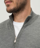 Pulover BRUNELLO CUCINELLI, Gray wool and cashmere cardigan