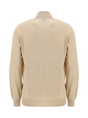 Pulover BRUNELLO CUCINELLI, Cream wool and cashmere cardigan
