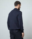 Pulover BRUNELLO CUCINELLI,Blue wool and cashmere cardigan