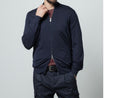 Pulover BRUNELLO CUCINELLI,Blue wool and cashmere cardigan