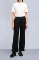 Pantaloni Moose Knuckles, MIX MEDIA WIDE LEG PANT, Black