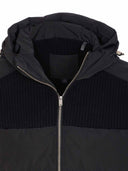 Geaca Moose Knuckles, Black Glenvale Knit Hybrid Jacket