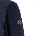 Jacheta Moose Knuckles, Blue Cardigan with Knitted Inserts and Logo Patch