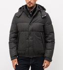 Geaca STEFANO RICCI, Brown quilted wool and cashmere down jacket