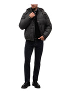 Geaca STEFANO RICCI, Brown quilted wool and cashmere down jacket