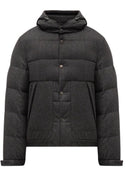 Geaca STEFANO RICCI, Brown quilted wool and cashmere down jacket