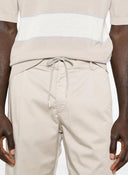 Pantaloni scurti ELEVENTY, garment-dyed cotton jogger bermuda shorts, Cream
