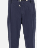 Pantaloni ELEVENTY, Stretch cottton pants, Bleumarin