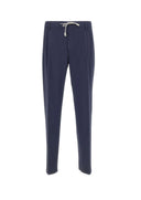 Pantaloni ELEVENTY, Stretch cottton pants, Bleumarin
