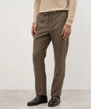 PANTALONI STEFANO RICCI , Logo Insert, Wool, Beige