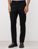 Pantaloni STEFANO RICCI, Black wool trousers with brand patch