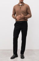 Pantaloni STEFANO RICCI, Black wool trousers with brand patch