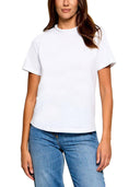 Tricou ELISABETTA FRANCHI, button-back T-shirt, Alb