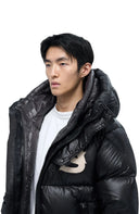Geaca ALPHASTYLE, Kudu Double Hood Down Jacket, Negru
