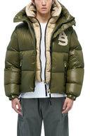 Geaca ALPHASTYLE, Kudu Double Hood Down Jacket, Verde