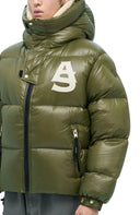 Geaca ALPHASTYLE, Kudu Double Hood Down Jacket, Verde