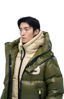 Geaca ALPHASTYLE, Kudu Double Hood Down Jacket, Verde