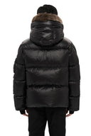 Geaca ALPHASTYLE Kudu Hooded Fur Jacket – Negru