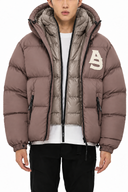 Geaca ALPHASTYLE, Kudu Matte Double Hood Down Jacket, Maro