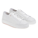 Sneakers SANTONI, Casual, Leather, Alb