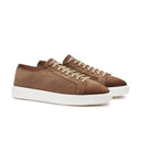 Sneakers SANTONI, Suede Sneakers In Brown Leather
