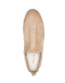 Loafers SANTONI, suede loafers, olive brown