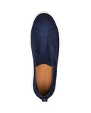 Loafers SANTONI, Men's blu suede slip-on sneaker