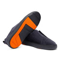 Loafers SANTONI, suede loafers, Dark Blue