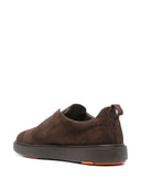 Loafers SANTONI, Suede slip-on, Brown