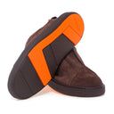 Loafers SANTONI, Suede slip-on, Brown