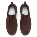 Loafers SANTONI, Suede slip-on, Brown