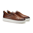 Loafers Santoni,dark brown suede slip-on sneaker