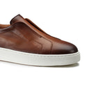 Loafers Santoni,dark brown suede slip-on sneaker