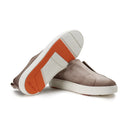 Loafers Santoni,Beige suede slip-on sneaker