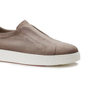 Loafers Santoni,Beige suede slip-on sneaker