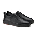 Loafers SANTONI,Leather slip-on, Black