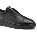 Loafers SANTONI,Leather slip-on, Black