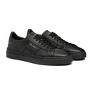 Sneakers SANTONI, black leather double buckle sneaker