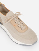 Sneakers SANTONI, Stretch Knit, Beige