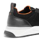 Sneakers SANTONI,  black stretch knit sneaker