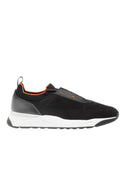 Sneakers SANTONI,  black stretch knit sneaker